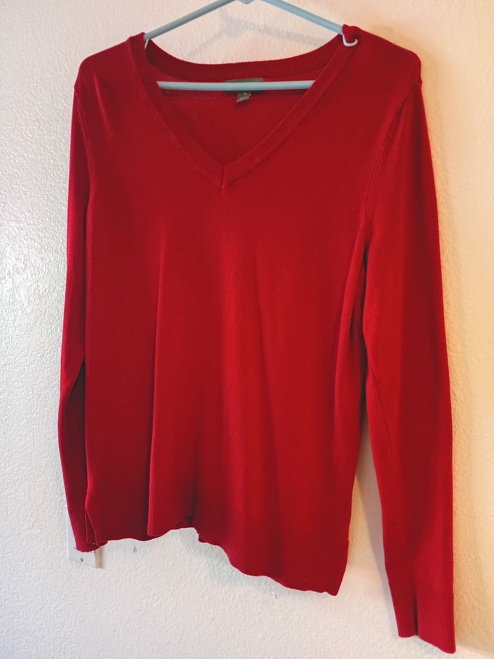 Style & Co. Red V-Neck Sweater